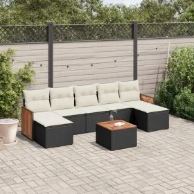 8-teiliges Gartensofa-Set und schwarze synthetische Rattankissen von , Gartensets - Ref: Foro24-3227918, Preis: 419,58 €, Rab...