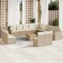 14-piece garden sofa set with beige synthetic rattan cushions by , Garden sets - Ref: Foro24-3256709, Price: 931,53 €, Discou...