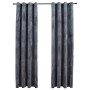 Blackout curtains rings 2 pcs anthracite velvet 140x225 cm by vidaXL, Curtains and curtains - Ref: Foro24-134497, Price: 41,6...