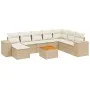 9-teiliges Gartensofa-Set mit beigen synthetischen Rattankissen von , Gartensets - Ref: Foro24-3257913, Preis: 632,00 €, Raba...