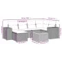7-piece garden sofa set with gray PE rattan cushions by , Garden sets - Ref: Foro24-3257880, Price: 434,14 €, Discount: %