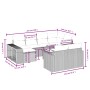 11-teiliges Gartensofa-Set und schwarze synthetische Rattankissen von , Gartensets - Ref: Foro24-3228906, Preis: 523,93 €, Ra...