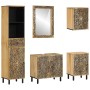 Conjunto de muebles de baño 5 piezas madera maciza de mango de , Muebles de baño - Ref: Foro24-3206316, Precio: 632,65 €, Des...