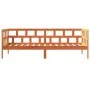 Wax brown solid pine wood sofa bed 90x200 cm by , Beds and slatted bases - Ref: Foro24-844408, Price: 95,82 €, Discount: %