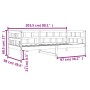 Wachsbraunes Schlafsofa aus massivem Kiefernholz, 90 x 200 cm von , Betten und Lattenroste - Ref: Foro24-844408, Preis: 96,84...