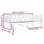 Wax brown solid pine wood sofa bed 90x200 cm by , Beds and slatted bases - Ref: Foro24-844408, Price: 95,82 €, Discount: %