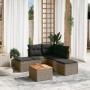 6-teiliges Gartenmöbel-Set und graue synthetische Rattankissen von , Gartensets - Ref: Foro24-3256004, Preis: 316,81 €, Rabat...