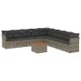 10-teilige Gartensofagarnitur mit grauen synthetischen Rattankissen von , Gartensets - Ref: Foro24-3256025, Preis: 573,14 €, ...