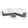 10-piece garden sofa set with gray synthetic rattan cushions by , Garden sets - Ref: Foro24-3256025, Price: 573,14 €, Discoun...