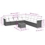 10-teilige Gartensofagarnitur mit grauen synthetischen Rattankissen von , Gartensets - Ref: Foro24-3256025, Preis: 581,77 €, ...