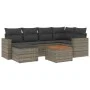 7-teiliges Gartensofa-Set mit grauen PE-Rattan-Kissen von , Gartensets - Ref: Foro24-3256557, Preis: 423,77 €, Rabatt: %