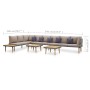 8-Sitzer-Gartenmöbel-Set mit Kissen aus massivem Akazienholz von vidaXL, Gartensets - Ref: Foro24-46484, Preis: 736,41 €, Rab...