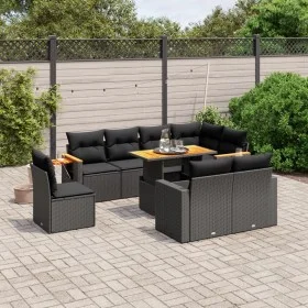 8-piece garden sofa set and black synthetic rattan cushions by , Garden sets - Ref: Foro24-3273610, Price: 693,50 €, Discount: %