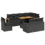 8-teiliges Gartensofa-Set und schwarze synthetische Rattankissen von , Gartensets - Ref: Foro24-3273610, Preis: 693,03 €, Rab...