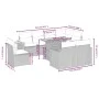 8-teiliges Gartensofa-Set und schwarze synthetische Rattankissen von , Gartensets - Ref: Foro24-3273610, Preis: 693,03 €, Rab...