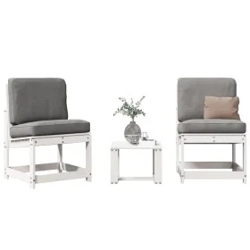 Garden furniture set 3 pieces solid white pine wood by , Garden chairs - Ref: Foro24-832621, Price: 102,38 €, Discount: %