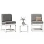 Garden furniture set 3 pieces solid white pine wood by , Garden chairs - Ref: Foro24-832621, Price: 102,38 €, Discount: %