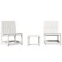 Gartenmöbel-Set 3-teilig aus massivem weißem Kiefernholz von , Gartenstühle - Ref: Foro24-832621, Preis: 102,38 €, Rabatt: %