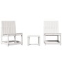 Gartenmöbel-Set 3-teilig aus massivem weißem Kiefernholz von , Gartenstühle - Ref: Foro24-832621, Preis: 103,36 €, Rabatt: %
