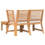 Muebles de jardín 3 pzas madera maciza de acacia cojines crema