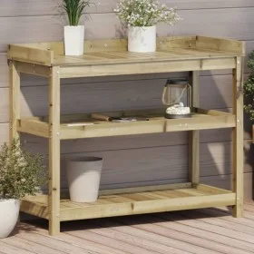 Plantation table with impregnated wood shelves 108x45x86.5 cm by , Pot stands - Ref: Foro24-832441, Price: 158,23 €, Discount: %