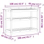 Plantagentisch mit imprägnierten Holzregalen 108x45x86,5 cm von , Topfständer - Ref: Foro24-832441, Preis: 161,32 €, Rabatt: %
