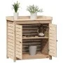 Planting table with pine wood shelves 82.5x50x86.5 cm by , Pot stands - Ref: Foro24-832417, Price: 152,82 €, Discount: %