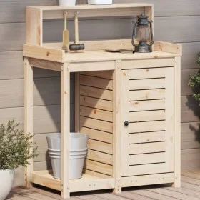 Planting table with pine wood shelves 82.5x50x109.5 cm by , Pot stands - Ref: Foro24-832422, Price: 138,91 €, Discount: %