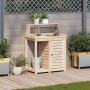 Planting table with pine wood shelves 82.5x50x109.5 cm by , Pot stands - Ref: Foro24-832422, Price: 140,54 €, Discount: %