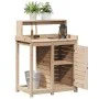 Planting table with pine wood shelves 82.5x50x109.5 cm by , Pot stands - Ref: Foro24-832422, Price: 138,91 €, Discount: %