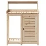 Planting table with pine wood shelves 82.5x50x109.5 cm by , Pot stands - Ref: Foro24-832422, Price: 138,91 €, Discount: %