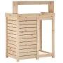 Planting table with pine wood shelves 82.5x50x109.5 cm by , Pot stands - Ref: Foro24-832422, Price: 138,91 €, Discount: %