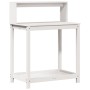Plantagentisch mit Regalen aus weißem Kiefernholz, 82,5 x 50 x 109,5 cm von , Topfständer - Ref: Foro24-832408, Preis: 75,35 ...