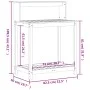 Plantation table with white pine wood shelves 82.5x50x109.5cm by , Pot stands - Ref: Foro24-832408, Price: 74,66 €, Discount: %