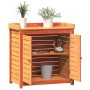 Plantagentisch mit Regalen aus braunem Kiefernholz, 82,5 x 50 x 86,5 cm von , Topfständer - Ref: Foro24-844635, Preis: 151,84...