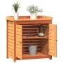 Plantation table with brown pine wood shelves 82.5x50x86.5 cm by , Pot stands - Ref: Foro24-844635, Price: 150,23 €, Discount: %