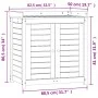 Plantation table with brown pine wood shelves 82.5x50x86.5 cm by , Pot stands - Ref: Foro24-844635, Price: 150,23 €, Discount: %