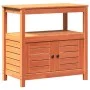 Mesa plantación con estantes madera pino marrón 82,5x45x81 cm de , Soportes para macetas - Ref: Foro24-844637, Precio: 137,36...