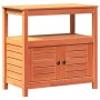 Plantagentisch mit Regalen aus braunem Kiefernholz, 82,5 x 45 x 81 cm von , Topfständer - Ref: Foro24-844637, Preis: 139,11 €...