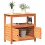 Mesa plantación con estantes madera pino marrón 82,5x45x81 cm de , Soportes para macetas - Ref: Foro24-844637, Precio: 137,36...