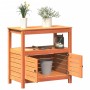 Plantagentisch mit Regalen aus braunem Kiefernholz, 82,5 x 45 x 81 cm von , Topfständer - Ref: Foro24-844637, Preis: 139,11 €...