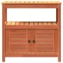 Mesa plantación con estantes madera pino marrón 82,5x45x81 cm de , Soportes para macetas - Ref: Foro24-844637, Precio: 137,36...