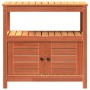Plantagentisch mit Regalen aus braunem Kiefernholz, 82,5 x 45 x 81 cm von , Topfständer - Ref: Foro24-844637, Preis: 139,11 €...