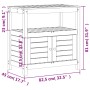 Plantagentisch mit Regalen aus braunem Kiefernholz, 82,5 x 45 x 81 cm von , Topfständer - Ref: Foro24-844637, Preis: 139,11 €...