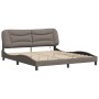 Bed frame with LED lights taupe gray fabric 180x200 cm by , Beds and slatted bases - Ref: Foro24-3213722, Price: 253,71 €, Di...