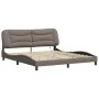 Bed frame with LED lights taupe gray fabric 180x200 cm by , Beds and slatted bases - Ref: Foro24-3213722, Price: 270,24 €, Di...
