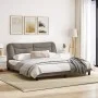 Bed frame with LED lights taupe gray fabric 180x200 cm by , Beds and slatted bases - Ref: Foro24-3213722, Price: 270,24 €, Di...