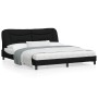 Bed frame with LED lights black fabric 180x200 cm by , Beds and slatted bases - Ref: Foro24-3213720, Price: 260,40 €, Discoun...