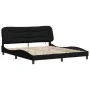 Estructura de cama con luces LED tela negro 180x200 cm de , Camas y somieres - Ref: Foro24-3213720, Precio: 257,78 €, Descuen...