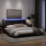 Bettgestell mit LED-Leuchten, schwarzer Stoff, 180 x 200 cm von , Betten und Lattenroste - Ref: Foro24-3213720, Preis: 260,40...